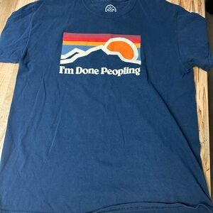 I'm Done Peopling Graphic Tee - Navy by DOOR